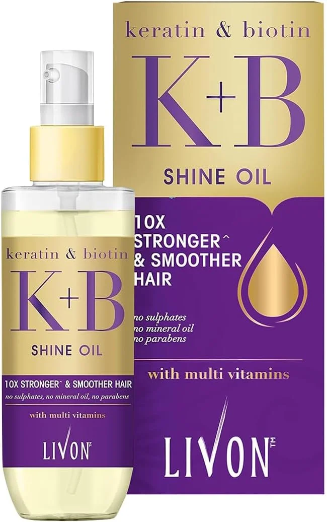 سرم روغن صاف کننده مو لیوون کراتین و بیوتین | برای موهای قوی تر و نرم تر | غنی شده با مولتی ویتامین ها | بدون سولفات و پارابن | سبک و غیر چرب | 100 میلی لیتر