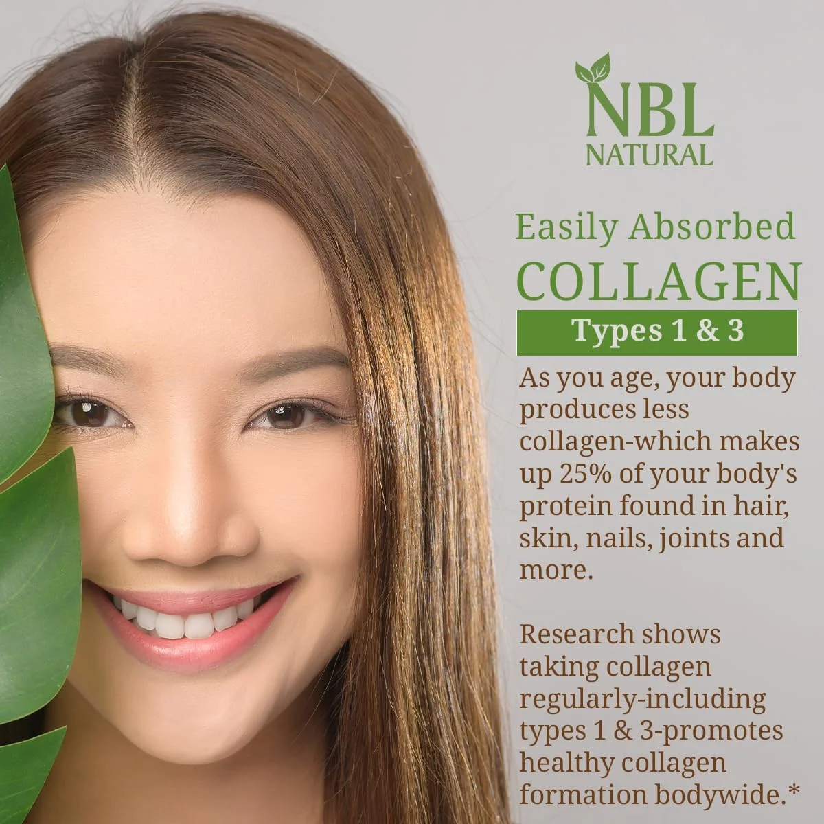 قرص کلاژن سوپر طبیعی NBL - 270 عدد - کلاژن نوع 1 و 3 با ویتامین C و بیوتین - 3 گرم در هر وعده - پشتیبانی از سلامت مو، پوست، ناخن و مفاصل - 90 وعده قرص کلاژن سوپر طبیعی NBL - 270 عدد - کلاژن نوع 1 و 3 با ویتامین C و بیوتین - 3 گرم در هر وعده - پشتیبانی از سلامت مو، پوست، ناخن و مفاصل - 90 وعده