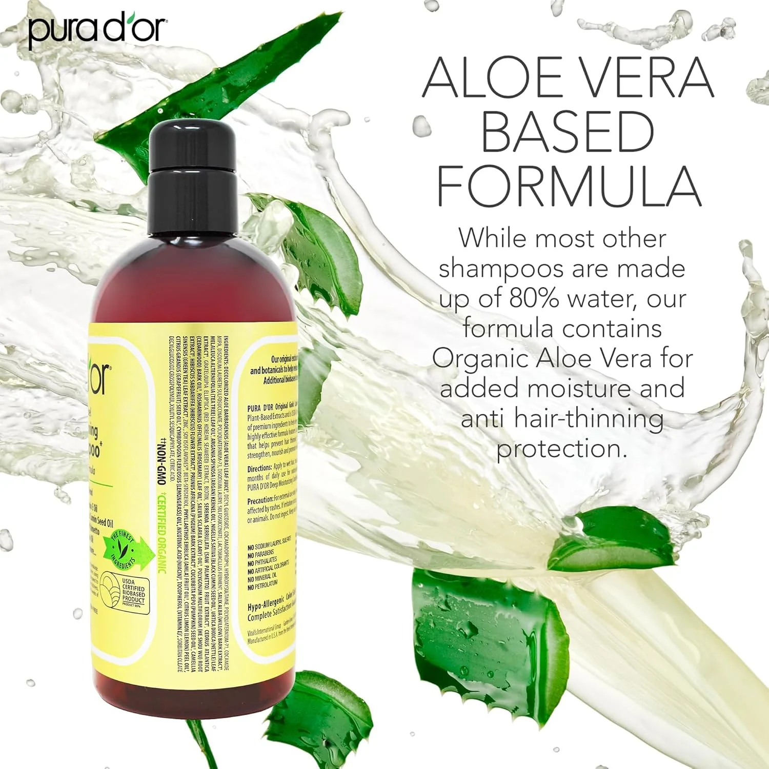 شامپو ضد ریزش مو گلد لیبل اورجینال پورا دور، تست شده بالینی، غنی شده با روغن آرگان، بیوتین و مواد طبیعی، بدون سولفات، مناسب انواع مو، آقایان و بانوان، 473 میلی لیتر (بسته بندی ممکن است متفاوت باشد) شامپو ضد ریزش مو گلد لیبل اورجینال پورا دور، تست شده بالینی، غنی شده با روغن آرگان، بیوتین و مواد طبیعی، بدون سولفات، مناسب انواع مو، آقایان و بانوان، 473 میلی لیتر (بسته بندی ممکن است متفاوت باشد)