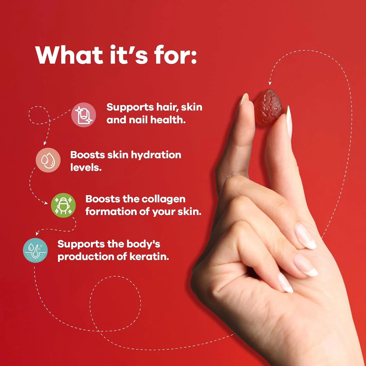 پاستیل ویتامین بدون شکر نوتریلی گلو اند گرو (یک ماهه) | مو، پوست و ناخن | حاوی هیالورونیک اسید، بیوتین، ویتامین ای و سی پاستیل ویتامین بدون شکر نوتریلی گلو اند گرو (یک ماهه) | مو، پوست و ناخن | حاوی هیالورونیک اسید، بیوتین، ویتامین ای و سی