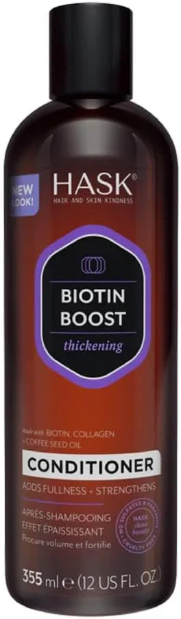 نرم کننده ضخیم کننده مو هاسک حاوی بیوتین، 355 میلی لیتر