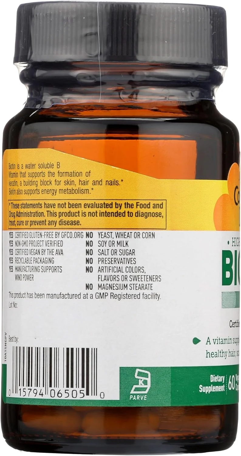 کپسول های بیوتین 5 میلی گرمی با قدرت بالا کانتری لایف، 60 عددی، مناسب گیاهخواران کپسول های بیوتین 5 میلی گرمی با قدرت بالا کانتری لایف، 60 عددی، مناسب گیاهخواران