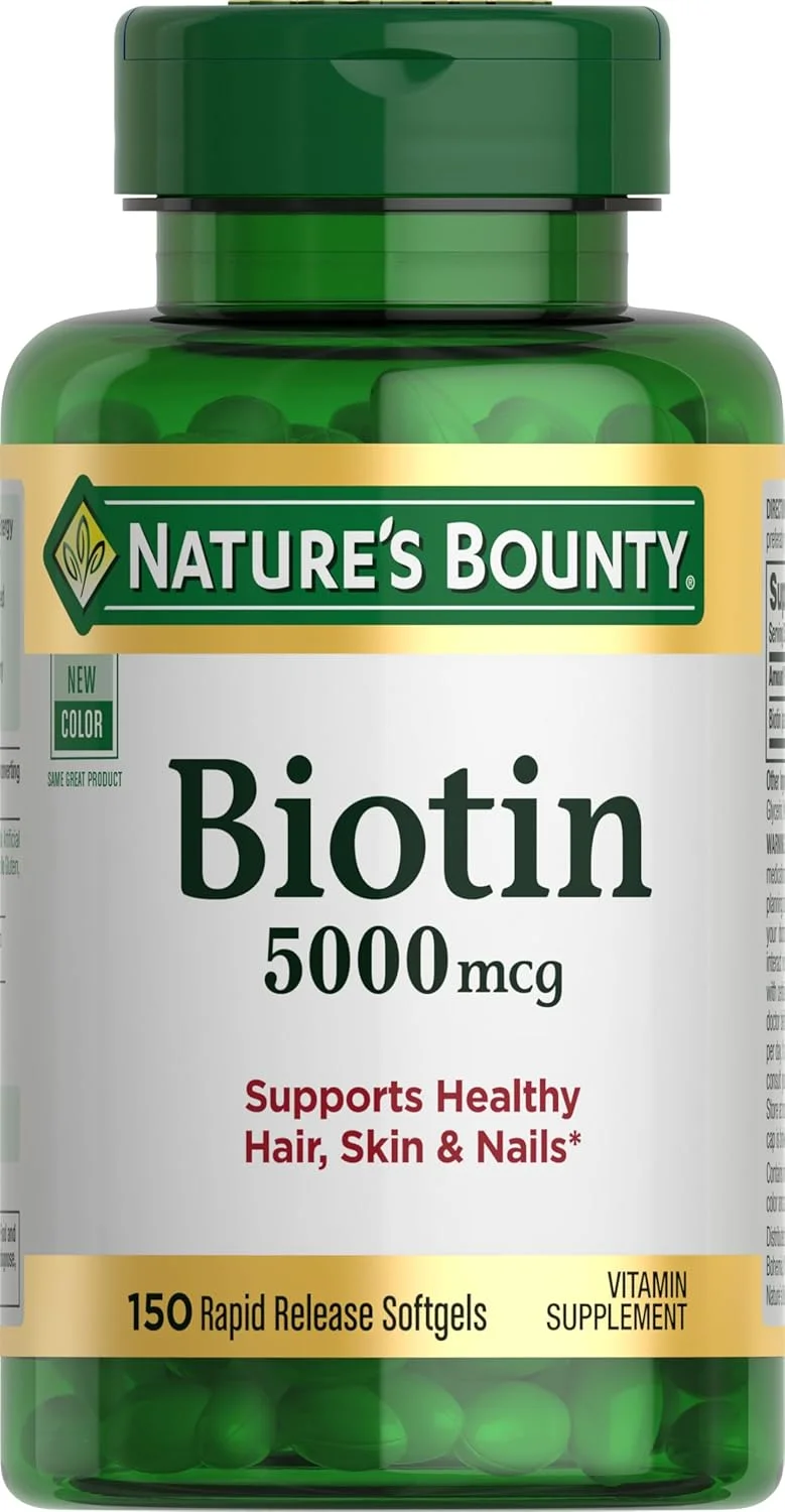 کپسول نرم بیوتین Nature's Bounty، 5000 میکروگرم