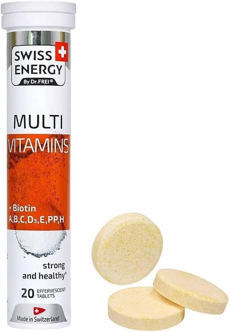 قرص جوشان بیوتین پلاس مولتی ویتامین Swiss Energy بسته 20 عددی