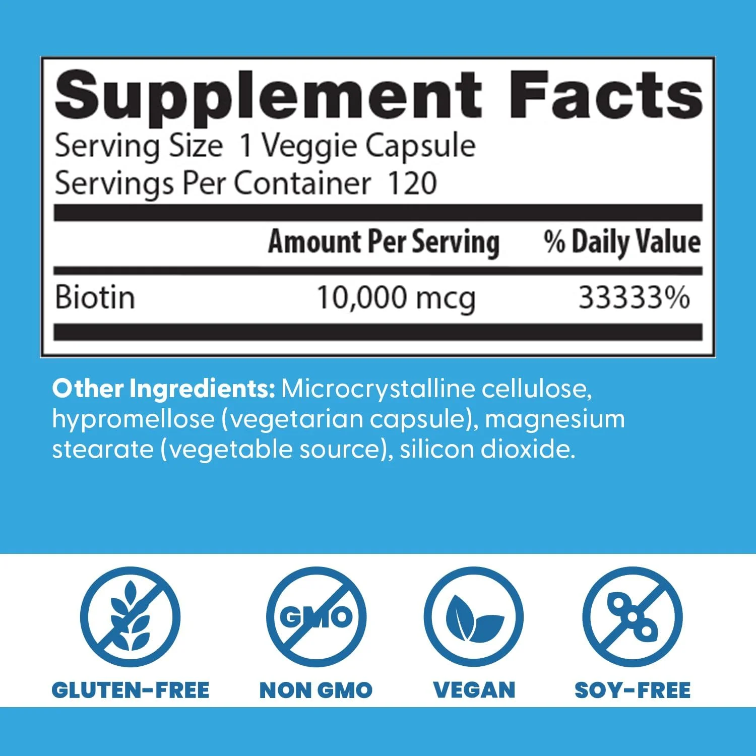 بهترین بیوتین دکتر برای حمایت از مو، پوست، ناخن، 120 عدد