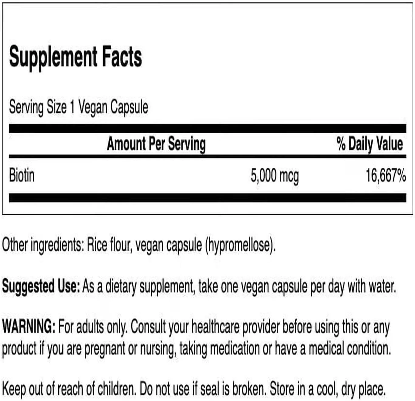 سوانسون بیوتین 5000 میکروگرم 100 کپسول سوانسون بیوتین 5000 میکروگرم 100 کپسول