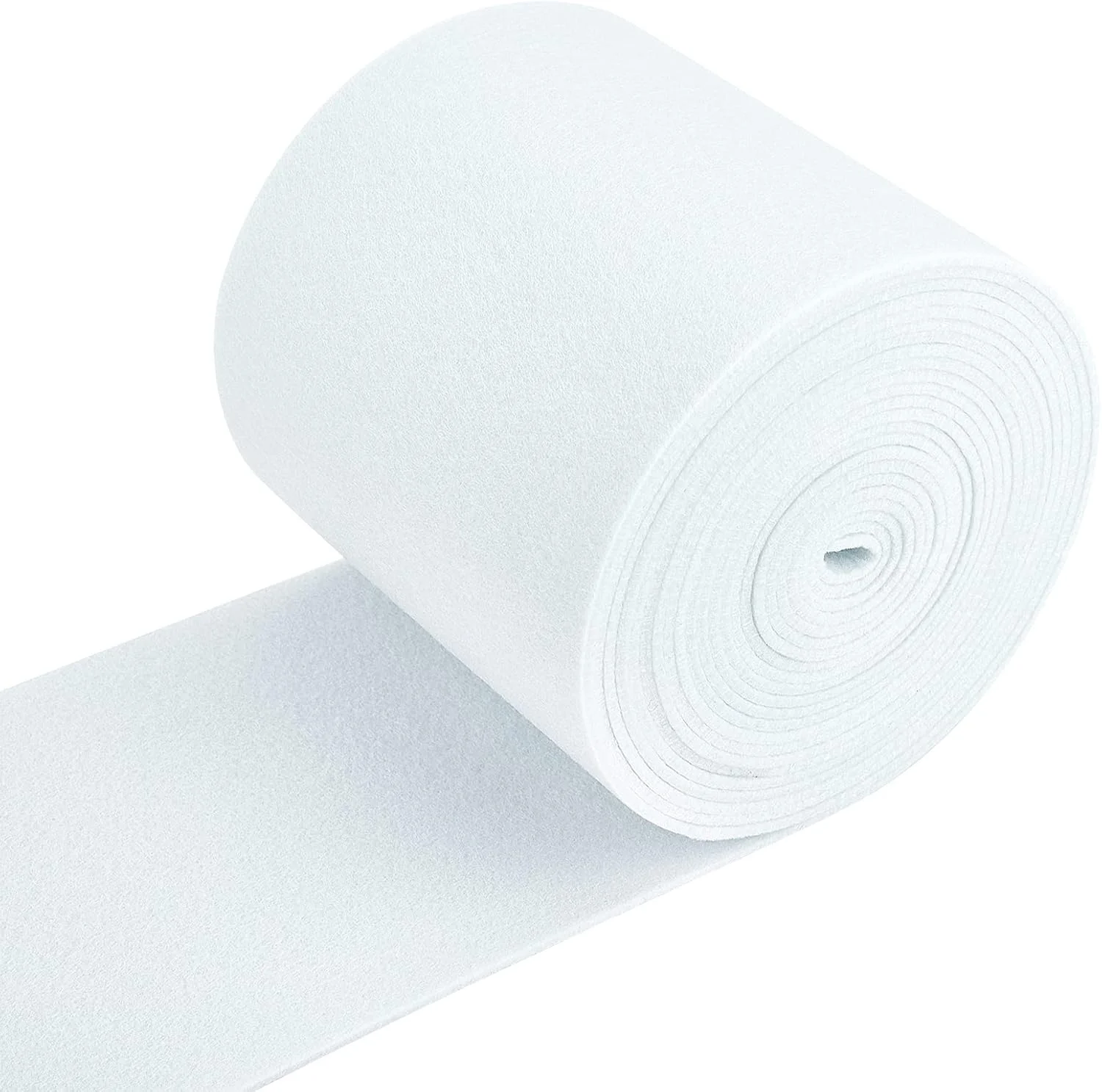 BENECREAT 19.7ftx5.5" Felt Fabric Craft White Nonwoven Felt Roll Padding Felt Fabric for Cushion, DIY Craft, Patchwork Sewing, 3mm Thick