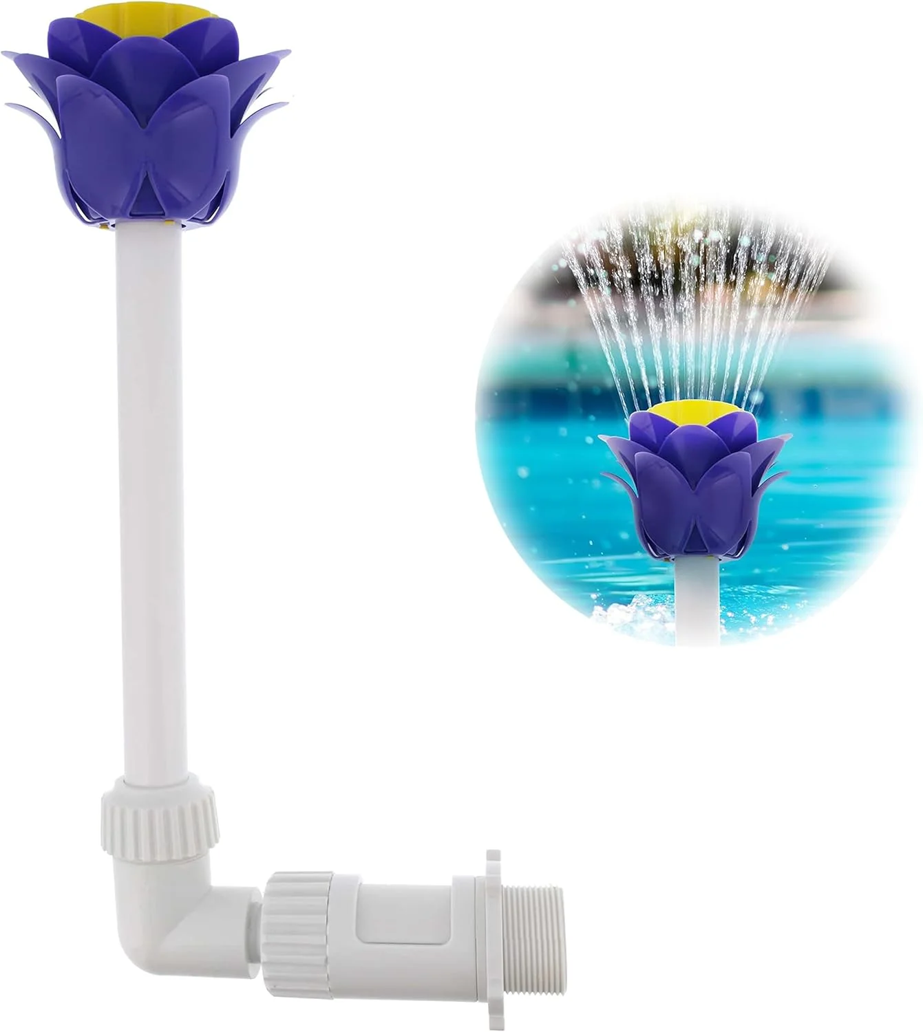 فواره آبشاری استخر KASTWAVE با طرح گل - فاصله پاشش قابل تنظیم، خنک کننده دمای آب - مناسب استخرهای توکار، روکار، حوضچه ها، دکوری جذاب