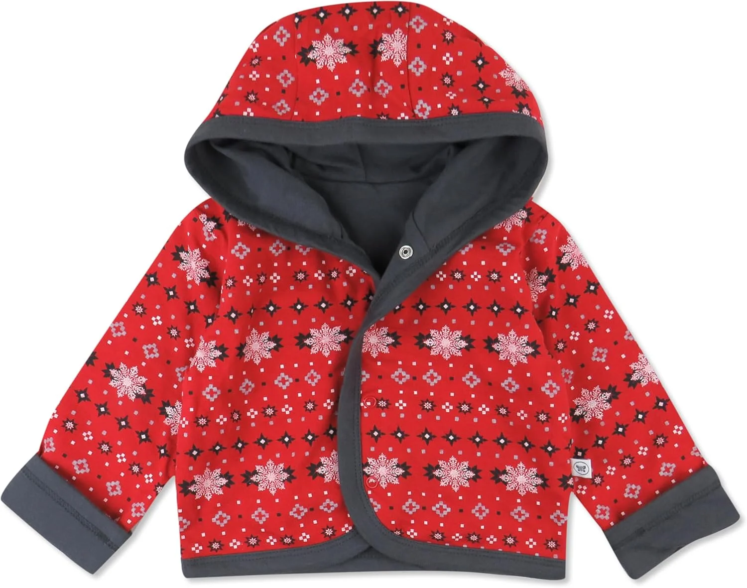 ژاکت کلاه دار جلو باز HonestBaby، تاپ دکمه دار از پهلو، هودی با پنبه ارگانیک 100% نرم و راحت نوزاد پسرانه، دخترانه، مناسب هر دو جنس