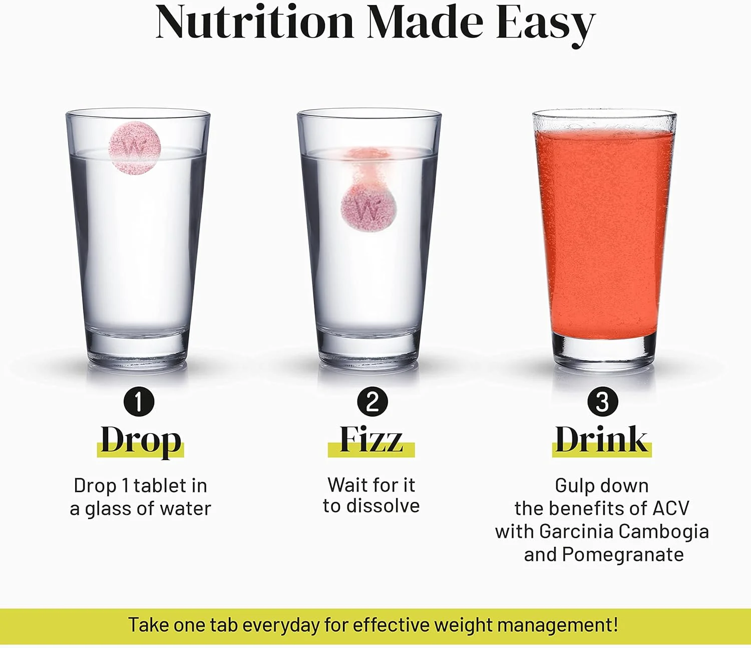 قرص جوشان سرکه سیب Wellbeing Nutrition برای کاهش وزن با گارسینیا کامبوجیا و انار | مدیریت وزن، سلامت روده، پشتیبانی از هضم، افزایش متابولیسم - 17 عدد