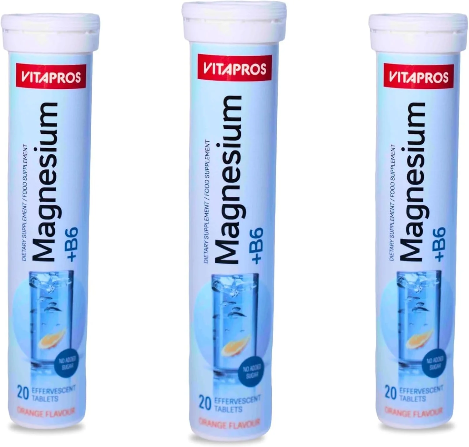 قرص جوشان منیزیم + ویتامین B6 ویتاپروس - 20 عدد، وگان، بدون شکر، با طعم پرتقال - پشتیبانی از عملکرد عضلات، کاهش خستگی و بهبود سلامت اعصاب - ساخت اتحادیه اروپا
