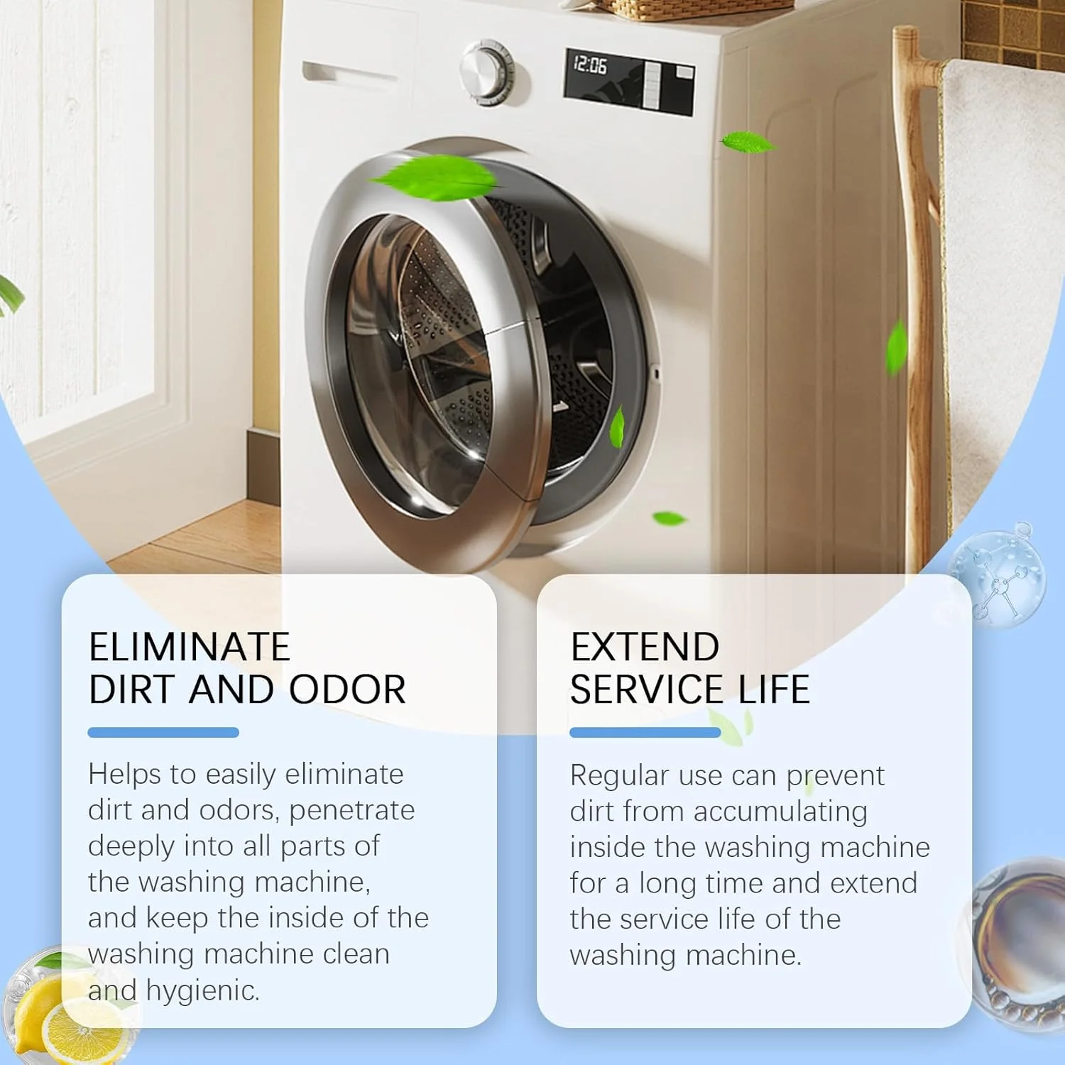 قرص های تمیز کننده ماشین لباسشویی، قرص های جوشان تمیز کننده عمیق برای ماشین لباسشویی درب از جلو و درب از بالا، از بین برنده بو و رسوبات، 12 عدد قرص های تمیز کننده ماشین لباسشویی، قرص های جوشان تمیز کننده عمیق برای ماشین لباسشویی درب از جلو و درب از بالا، از بین برنده بو و رسوبات، 12 عدد