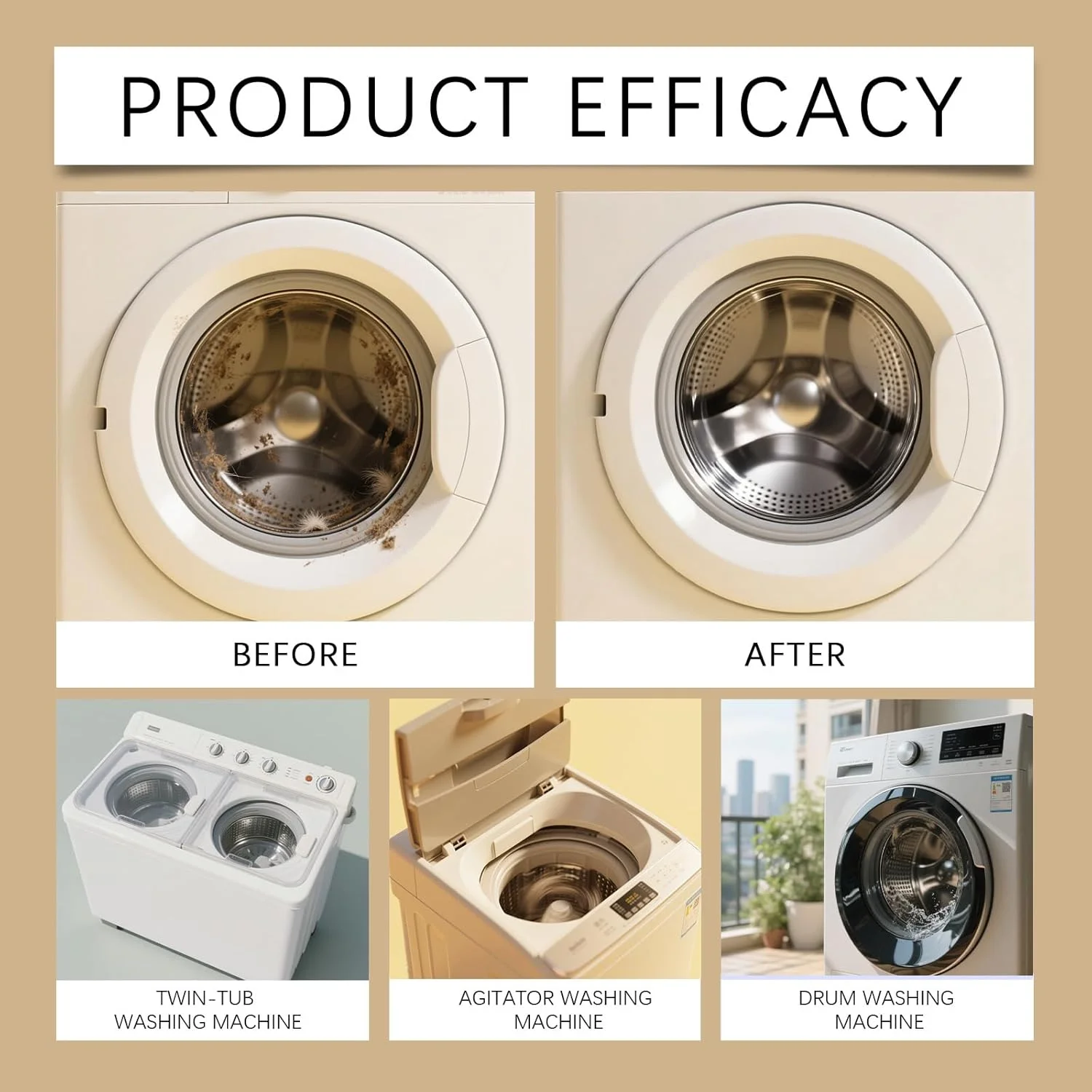 قرص های تمیز کننده ماشین لباسشویی - قرص های تمیز کننده عمیق و تازه برای از بین بردن موثر بو و رسوبات، سازگار با تمام ماشین های لباسشویی، 12 عدد