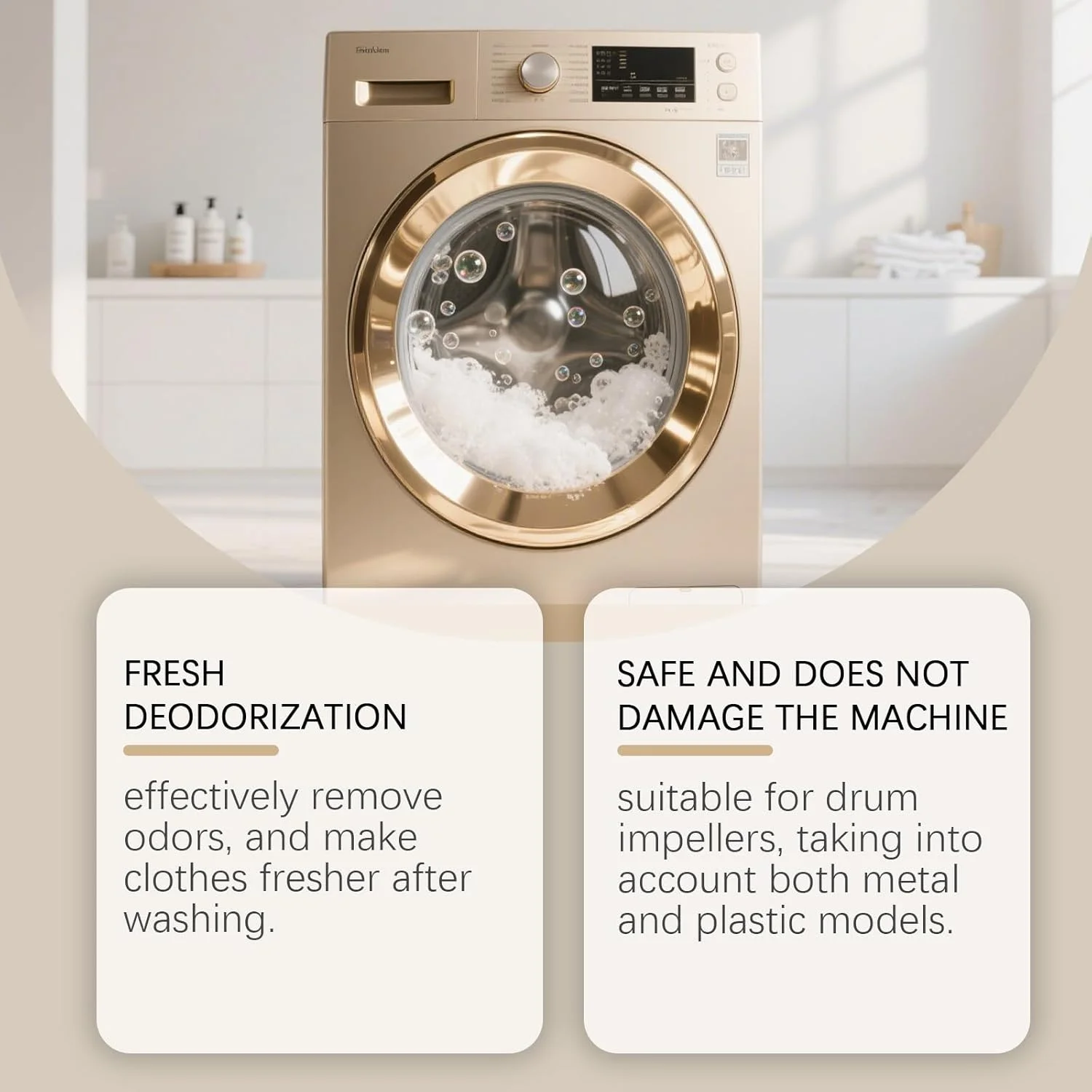 قرص های تمیز کننده ماشین لباسشویی - قرص های تمیز کننده عمیق و تازه برای از بین بردن موثر بو و رسوبات، سازگار با تمام ماشین های لباسشویی، 12 عدد