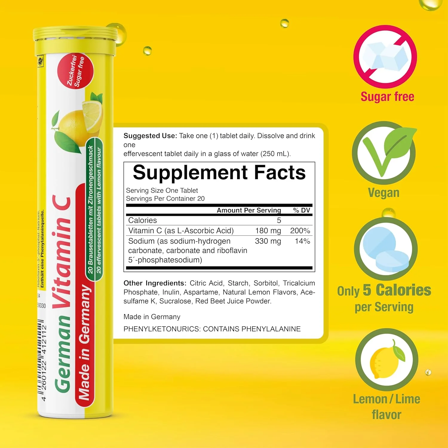 ویتامین ث T&D 180 میلی گرم - 2 بسته 20 عددی قرص جوشان - طعم لیمو - ویتامین ث آلمانی T&D Pharma ویتامین ث T&D 180 میلی گرم - 2 بسته 20 عددی قرص جوشان - طعم لیمو - ویتامین ث آلمانی T&D Pharma