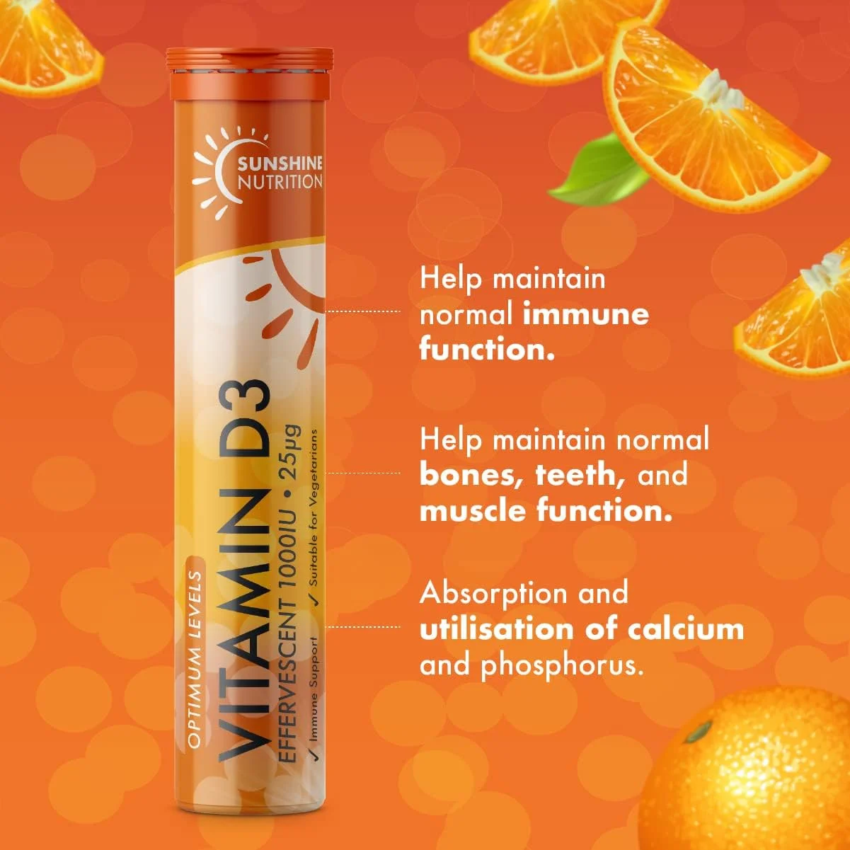 قرص جوشان ویتامین D سان شاین نوتریشن - ویتامین D3 با قدرت بالا و قابل حل - 20 ویتامین در هر تیوب - بسته 2 عددی قرص جوشان ویتامین D سان شاین نوتریشن - ویتامین D3 با قدرت بالا و قابل حل - 20 ویتامین در هر تیوب - بسته 2 عددی