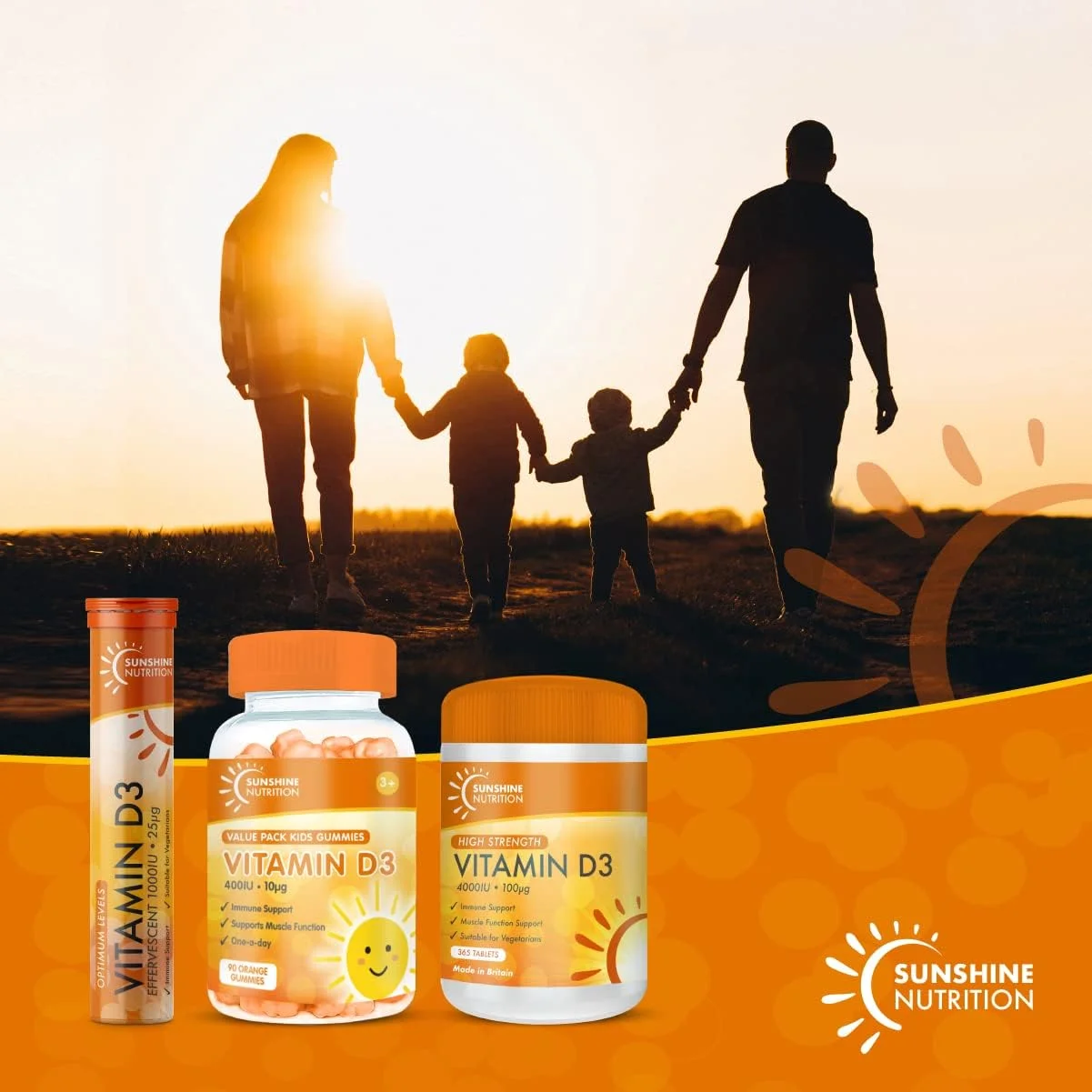 قرص جوشان ویتامین D سان شاین نوتریشن - ویتامین D3 با قدرت بالا و قابل حل - 20 ویتامین در هر تیوب - بسته 2 عددی قرص جوشان ویتامین D سان شاین نوتریشن - ویتامین D3 با قدرت بالا و قابل حل - 20 ویتامین در هر تیوب - بسته 2 عددی