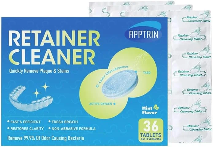 قرص های تمیز کننده نگهدارنده، 36 عدد، پاک کننده قوی برای نگهدارنده ها، دندان مصنوعی، محافظ دهان و ارتودنسی، از بین برنده لکه ها، بوها، تغییر رنگ جرم، قرص های تمیز کننده جوشان برای وسایل دندانی قرص های تمیز کننده نگهدارنده، 36 عدد، پاک کننده قوی برای نگهدارنده ها، دندان مصنوعی، محافظ دهان و ارتودنسی، از بین برنده لکه ها، بوها، تغییر رنگ جرم، قرص های تمیز کننده جوشان برای وسایل دندانی