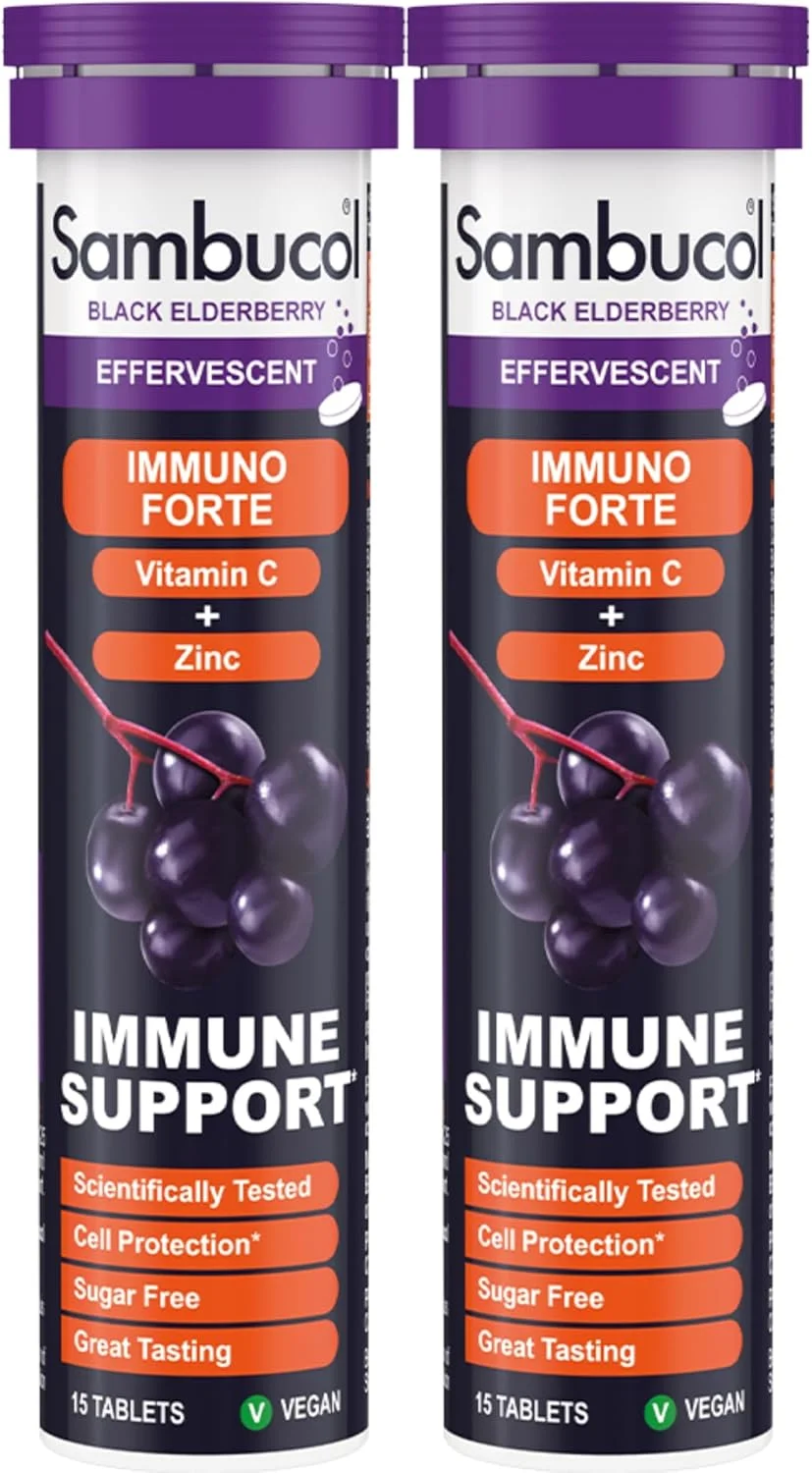 قرص جوشان ایمونو فورته سامبوکول بسته 2 عددی - بلک الدربری طبیعی، ویتامین C، روی - تقویت کننده سیستم ایمنی - در مجموع 30 قرص قرص جوشان ایمونو فورته سامبوکول بسته 2 عددی - بلک الدربری طبیعی، ویتامین C، روی - تقویت کننده سیستم ایمنی - در مجموع 30 قرص