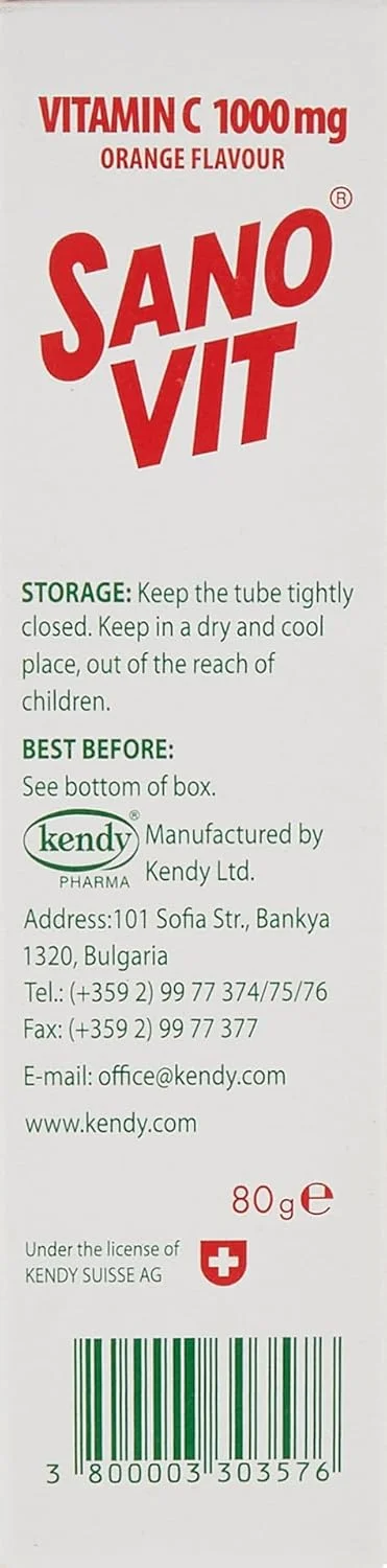 قرص جوشان ویتامین ث سانو ویت با طعم پرتقال، 1000 میلی گرم، 20 عدد قرص جوشان ویتامین ث سانو ویت با طعم پرتقال، 1000 میلی گرم، 20 عدد