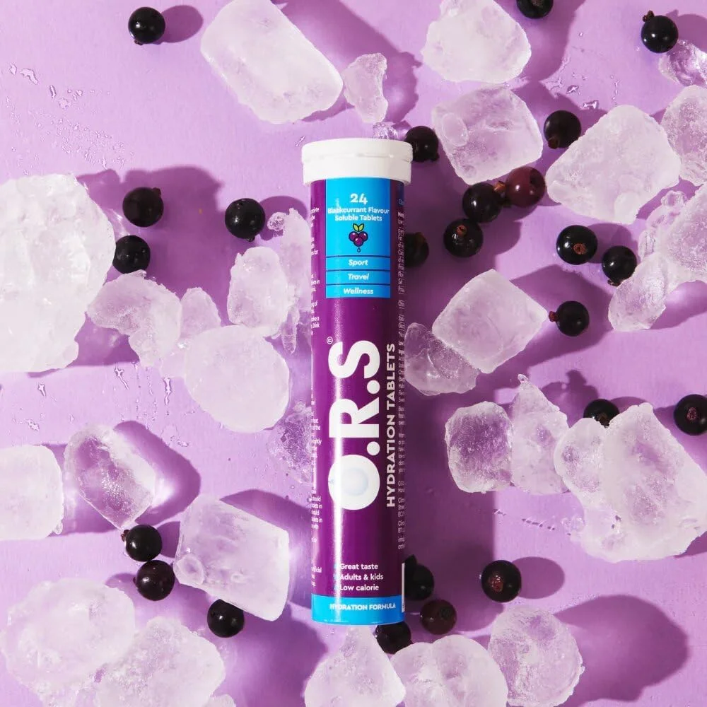 O.R.S Hydration Tablets With Electrolytes, Lemon, Blackcurrant, Strawberry (Pack Of 3 x 24)