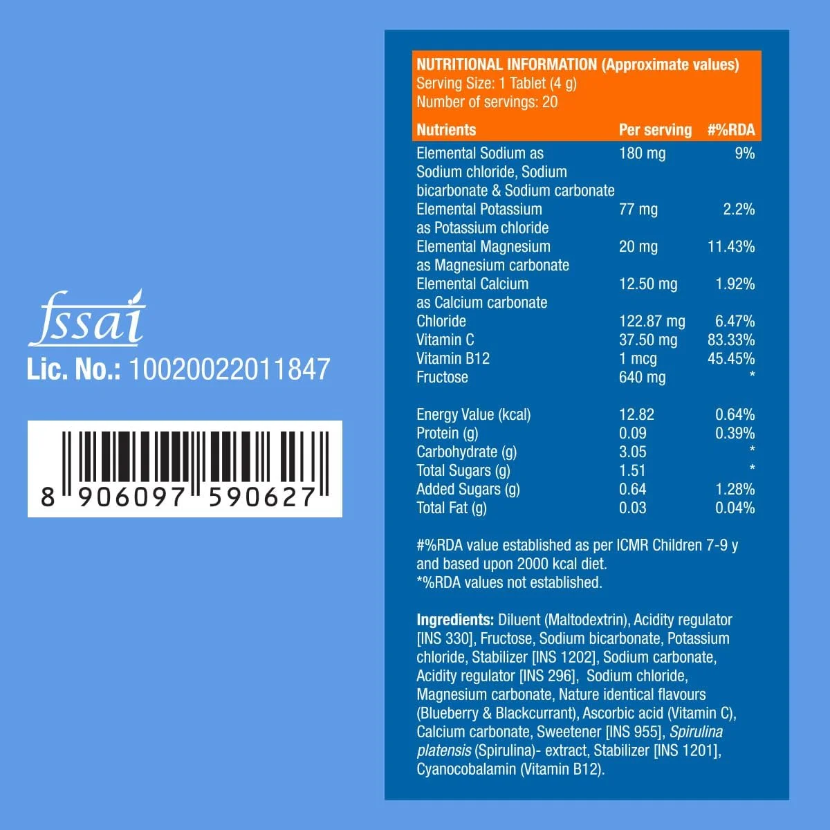 نوشیدنی انرژی زا کم شکر Fast&Up Reload (۵ لیتر) برای آبرسانی فوری - ۲۰ قرص جوشان با ۵ الکترولیت ضروری + ویتامین های افزوده - نوشیدنی الکترولیت تایید شده - طعم کولا