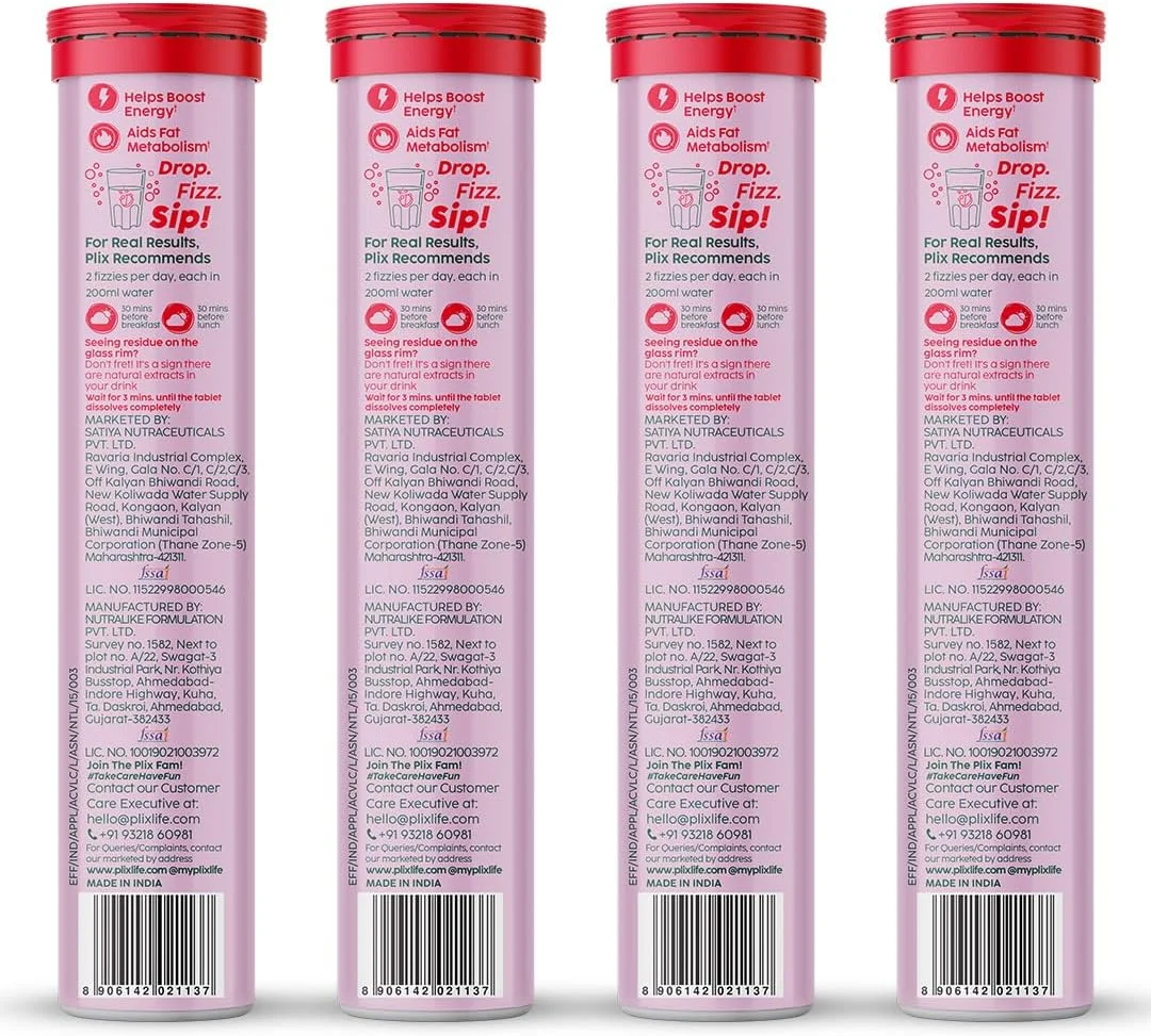 قرص جوشان ال-کارنیتین و سرکه سیب پلیکس - THE PLANT FIX، کمک به تبدیل چربی به انرژی | 15 قرص، بسته 4 عددی | با طعم سیب و دارچین | پشتیبانی از چربی سوزی | نوشیدنی کاهش وزن برای زنان و مردان