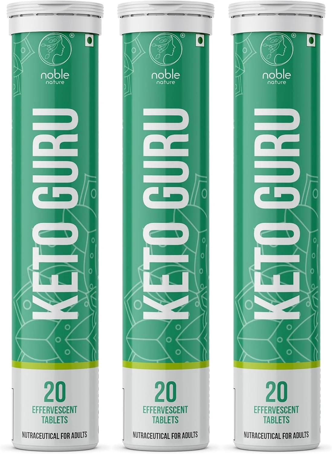 قرص جوشان کتو گورو نوبل نیچر حاوی گارسینیا کامبوجیا، ال-گلوتامین، ویتامین B1، B3، B6 - 60 عدد، غیر تراریخته، تست شده در آزمایشگاه، بدون تست حیوانی، دارای گواهینامه GMP