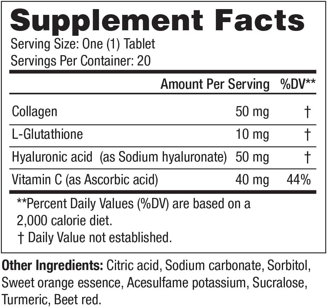 قرص جوشان کلاژن + گلوتاتیون Natural Fervor Vitalshield Glow، با طعم پرتقال شیرین، 20 عدد، بدون شکر قرص جوشان کلاژن + گلوتاتیون Natural Fervor Vitalshield Glow، با طعم پرتقال شیرین، 20 عدد، بدون شکر