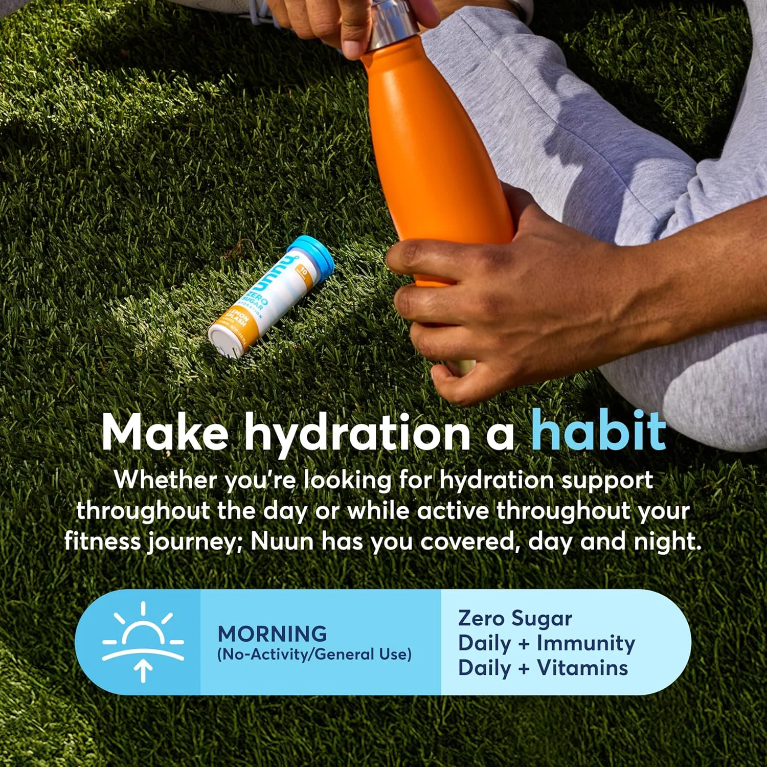 مکمل آبرسانی و تقویت سیستم ایمنی نون با آنتی اکسیدان، ویتامین C، زینک، زردچوبه، آقطی سیاه، زنجبیل، اکیناسه و الکترولیت ها. طعم: بلوبری نارنگی، بسته 8 عددی (80 سروینگ)