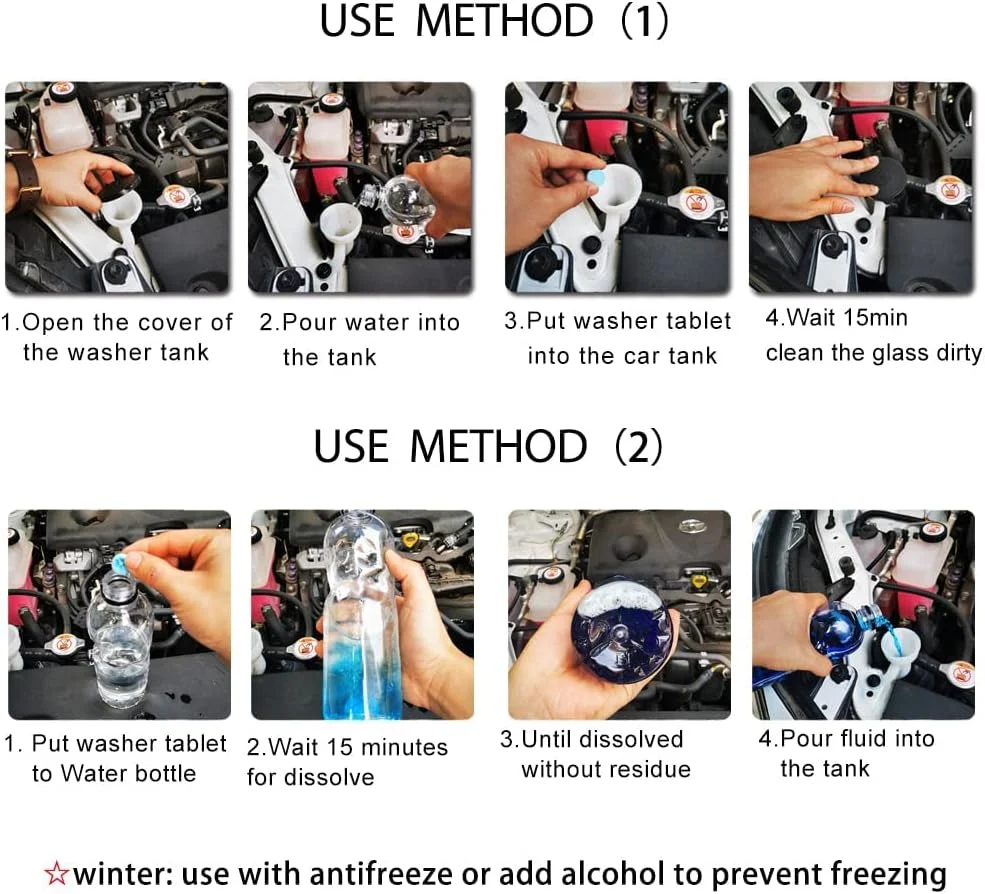 قرص های شیشه شوی خودرو JCE، 100 عدد، قرص های تمیز کننده غلیظ، فرمول جدید قرص جوشان جامد شیشه شوی. لکه های شیشه را از بین می برد، دید واضح. قرص های شیشه شوی خودرو JCE، 100 عدد، قرص های تمیز کننده غلیظ، فرمول جدید قرص جوشان جامد شیشه شوی. لکه های شیشه را از بین می برد، دید واضح.