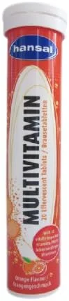هانسال ویتامین ها (مکمل های غذایی) - مولتی ویتامین 20 قرص جوشان 82 گرم