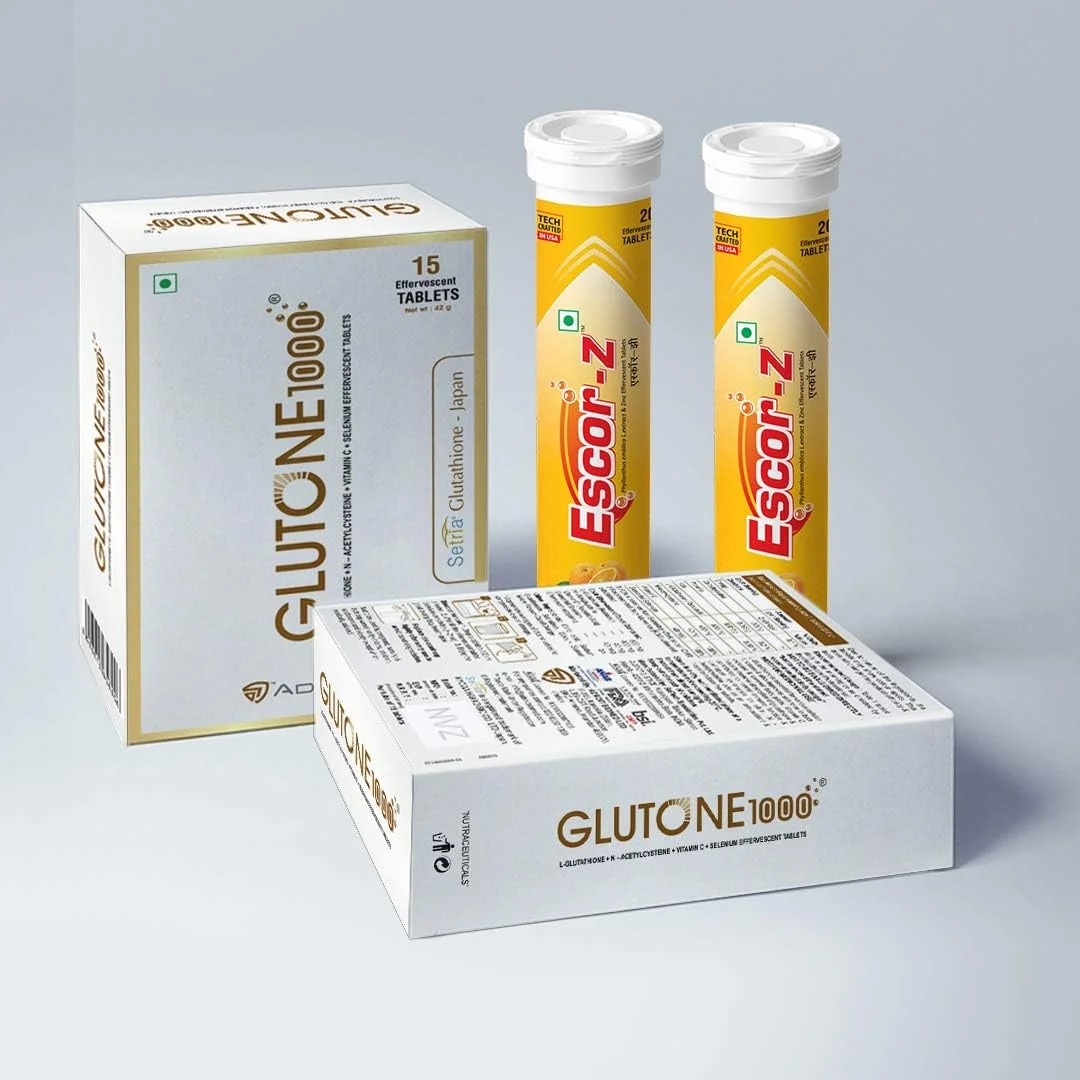 مجموعه ترکیبی گلوتون 1000 و اسکور-زد | قرص های جوشان ال-گلوتاتیون و ویتامین C | پوست سالم | بسته 15 (2) + 20 (2) عددی (طعم پرتقال) مجموعه ترکیبی گلوتون 1000 و اسکور-زد | قرص های جوشان ال-گلوتاتیون و ویتامین C | پوست سالم | بسته 15 (2) + 20 (2) عددی (طعم پرتقال)