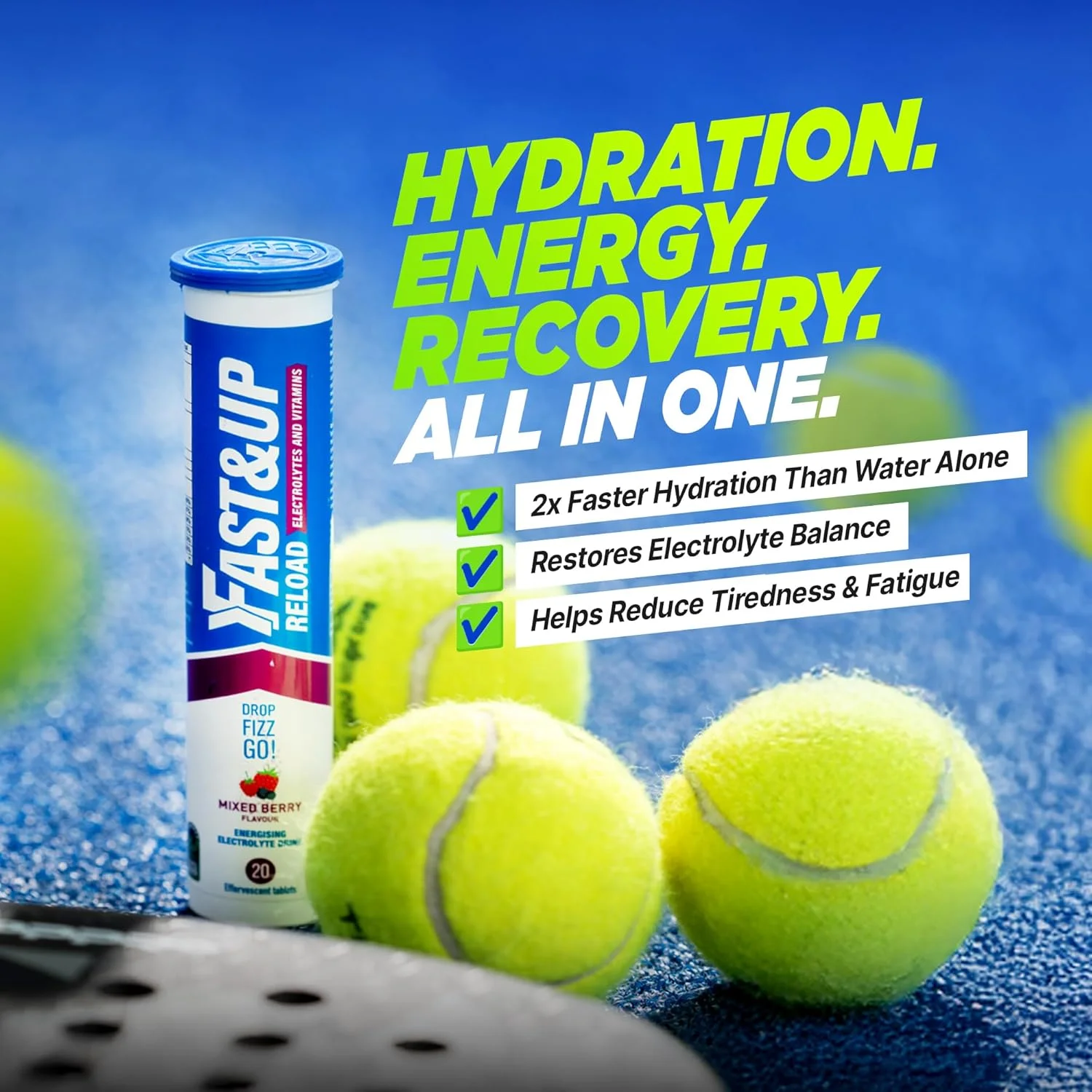 فست اند آپ ریلود – میکس بری - الکترولیت ها و آبرسانی فوری - 20 قرص جوشان فست اند آپ ریلود – میکس بری - الکترولیت ها و آبرسانی فوری - 20 قرص جوشان