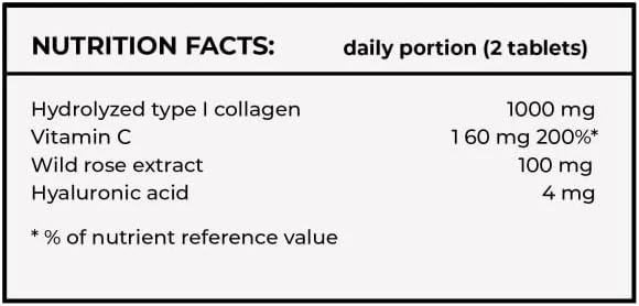 قرص جوشان کلاژن بیوتی | 20 عدد | بهبود استحکام، خاصیت ارتجاعی و رطوبت پوست | طعم توت فرنگی-ریواس | کلاژن دریایی هیدرولیز شده | اسید هیالورونیک | عصاره گل رز | ویتامین C قرص جوشان کلاژن بیوتی | 20 عدد | بهبود استحکام، خاصیت ارتجاعی و رطوبت پوست | طعم توت فرنگی-ریواس | کلاژن دریایی هیدرولیز شده | اسید هیالورونیک | عصاره گل رز | ویتامین C