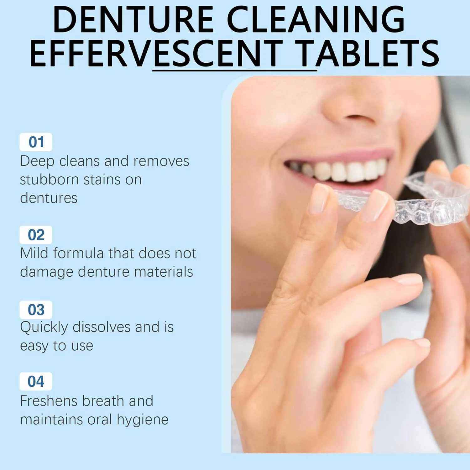 12 قرص تمیز کننده دندان مصنوعی و نگهدارنده، قرص های جوشان، از بین برنده لکه ها، بوها، پلاک، سازگار با الاینرها، محافظ دهان 12 قرص تمیز کننده دندان مصنوعی و نگهدارنده، قرص های جوشان، از بین برنده لکه ها، بوها، پلاک، سازگار با الاینرها، محافظ دهان