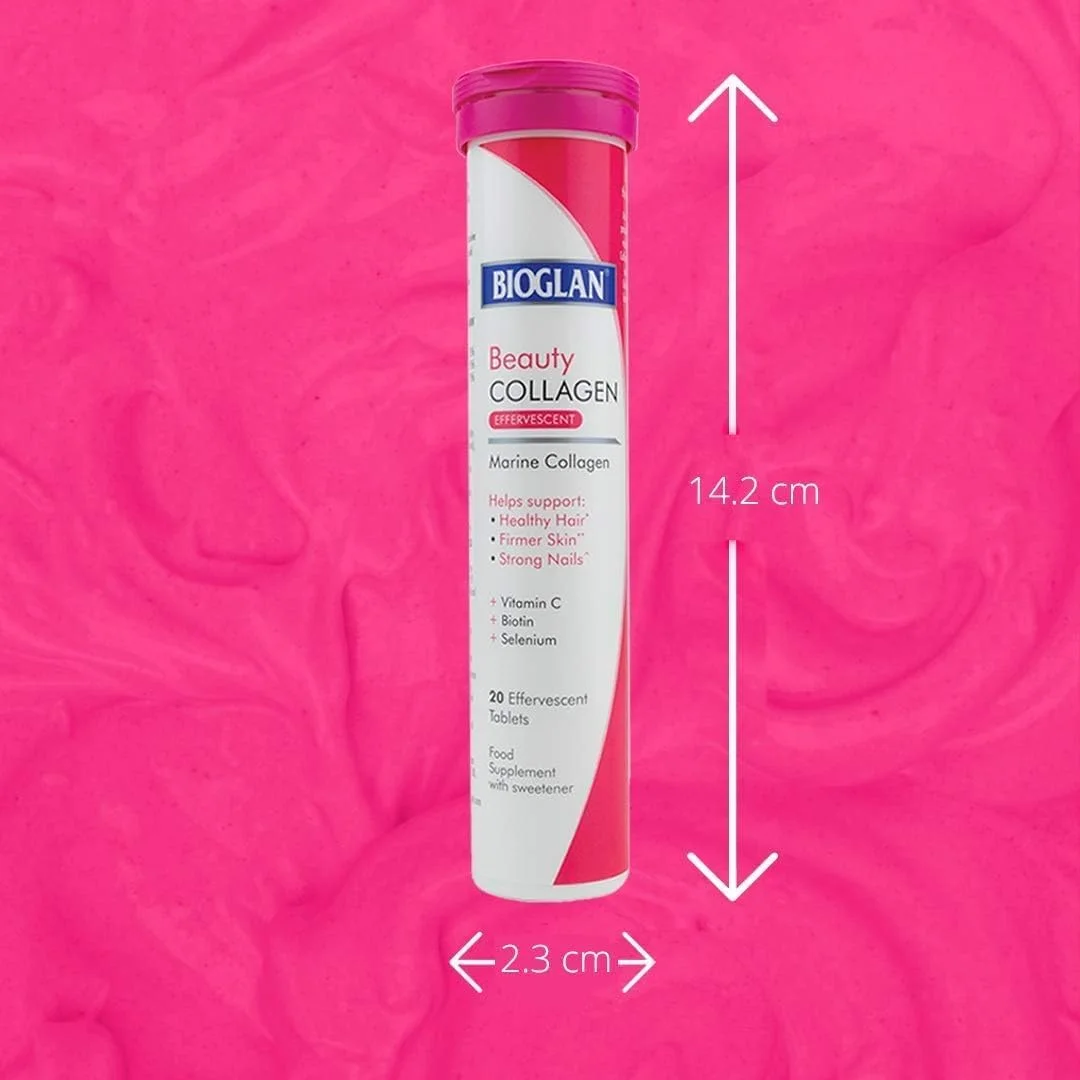 قرص جوشان کلاژن بایوگلن | 1000 میلی گرم | کلاژن دریایی هیدرولیز شده | بیوتین | سلنیوم و ویتامین C | بسته 20 عددی با طعم توت قرص جوشان کلاژن بایوگلن | 1000 میلی گرم | کلاژن دریایی هیدرولیز شده | بیوتین | سلنیوم و ویتامین C | بسته 20 عددی با طعم توت