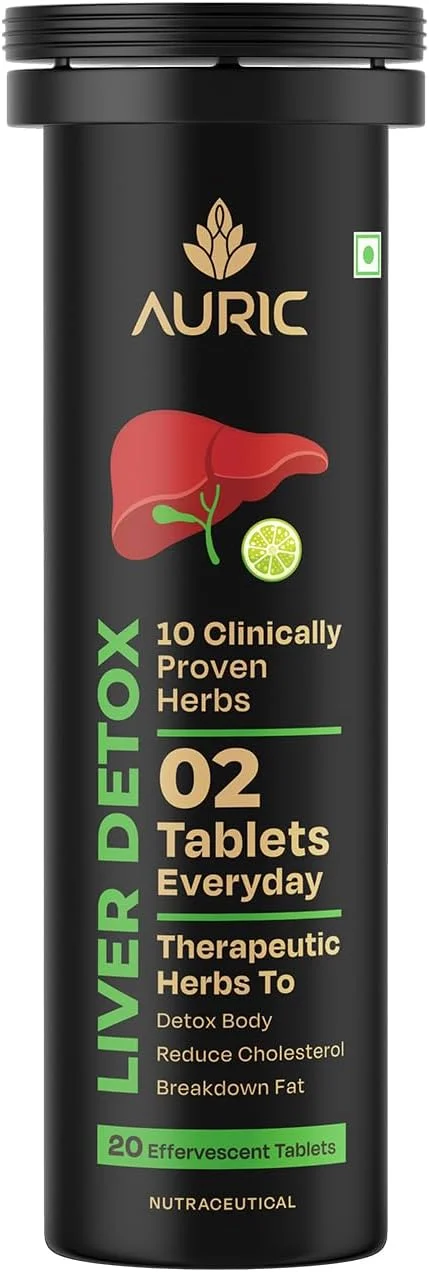 قرص جوشان سم زدای کبد اوریک | 20 عدد قرص جوشان با 10 گیاه دارویی آیورودا | مواد درمانی با تحقیقات بالینی | بنداز، حل کن، گازدار کن، بنوش (20)