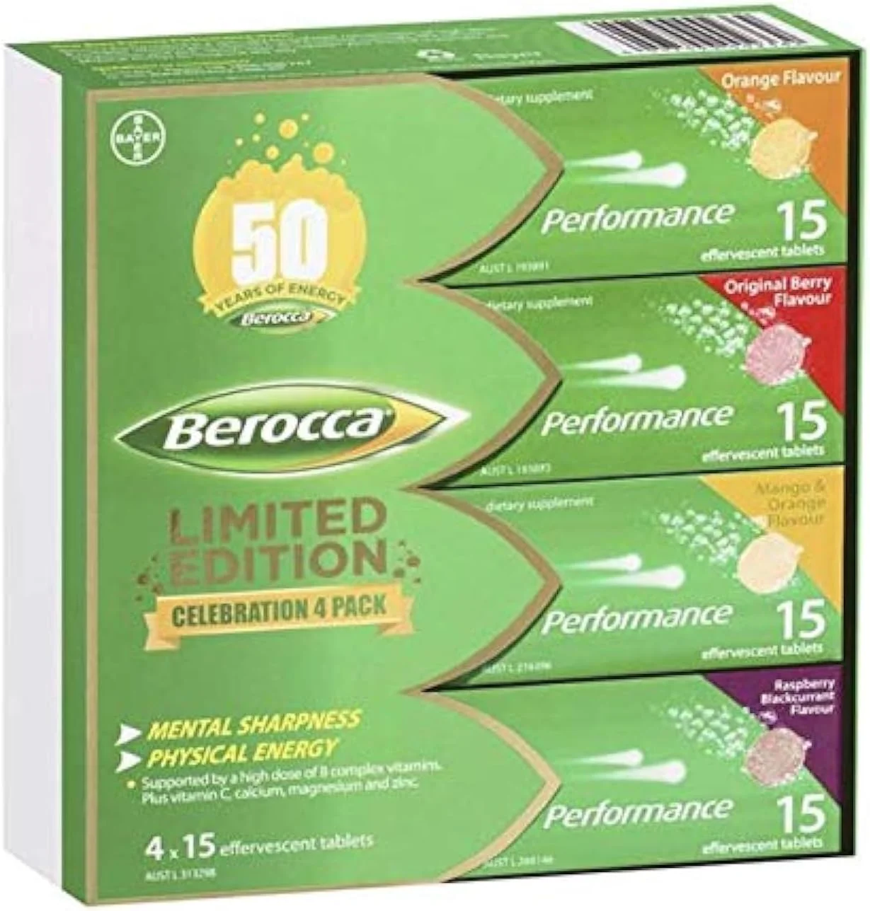 قرص جوشان بروكا پرفورمنس، بسته جشن نسخه محدود 60 عددی