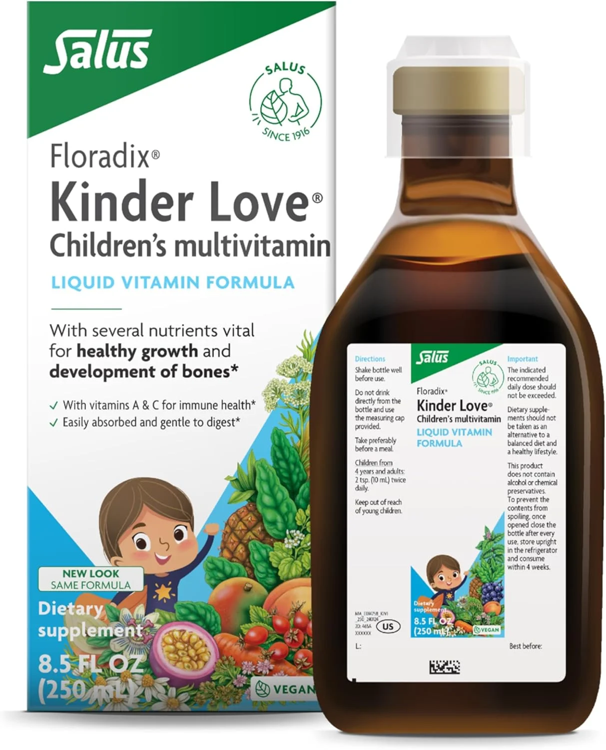 فلورا - فلورادیکس Kinder Love شربت مولتی ویتامین کودکان 8.5 fl oz