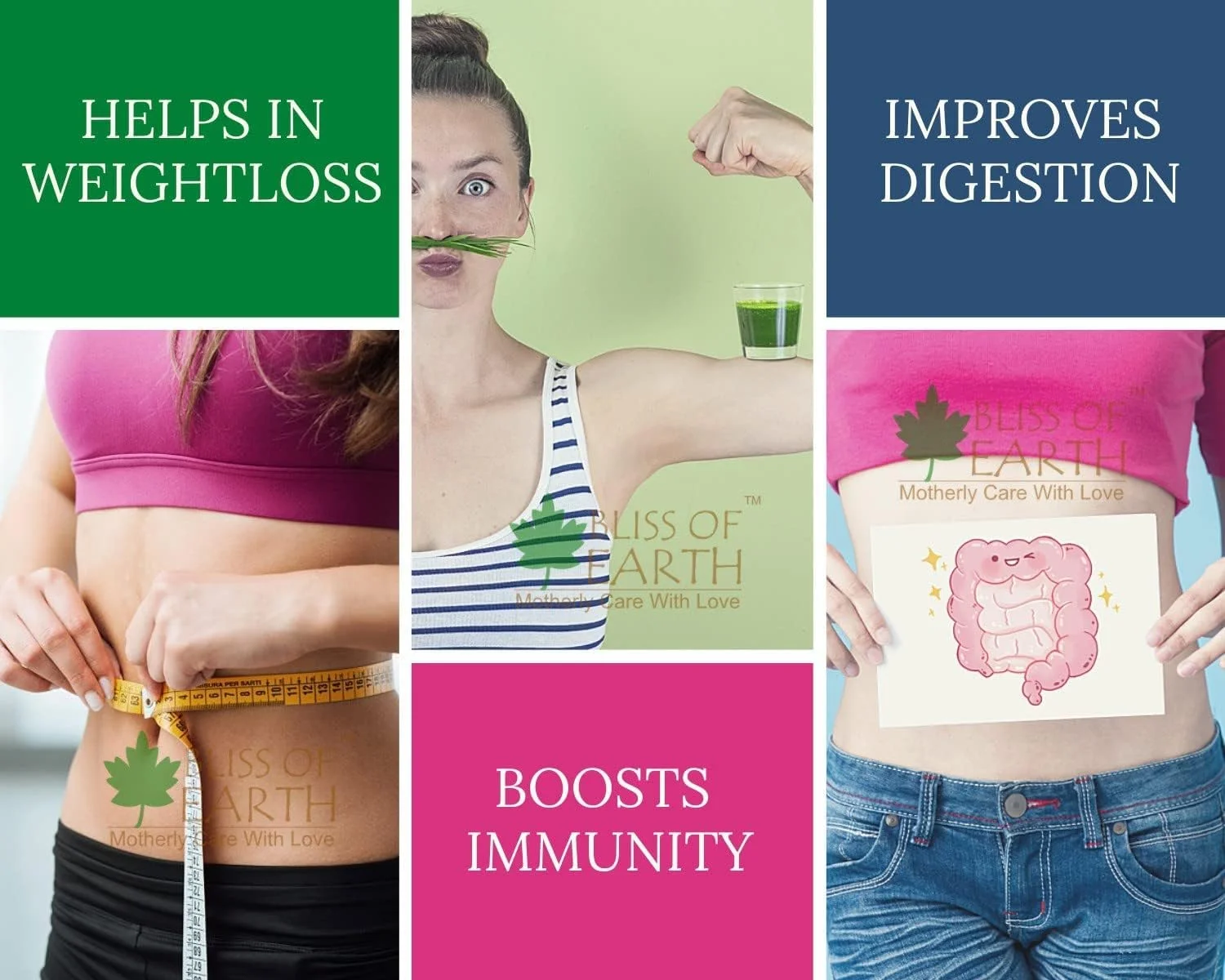 بلیس آو ارث 250 گرم پودر برگ مورینگا ارگانیک + 250 گرم پودر علف گندم ارگانیک، مکمل غذایی سوپر فود بلیس آو ارث 250 گرم پودر برگ مورینگا ارگانیک + 250 گرم پودر علف گندم ارگانیک، مکمل غذایی سوپر فود