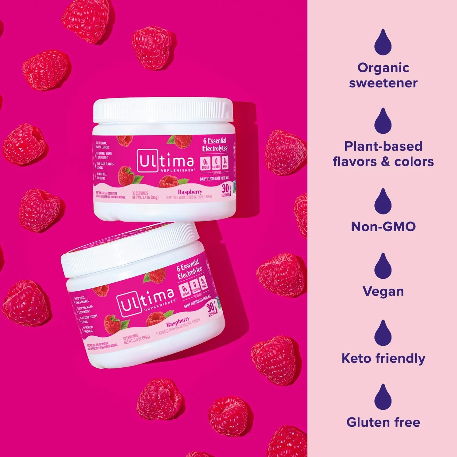 پودر الکترولیت آبرسان التیما ریپلنیشر، تمشک، قوطی 30 سروینگ - بدون شکر، 0 کالری، 0 کربوهیدرات - بدون گلوتن، کتو، غیر GMO با منیزیم، پتاسیم، کلسیم پودر الکترولیت آبرسان التیما ریپلنیشر، تمشک، قوطی 30 سروینگ - بدون شکر، 0 کالری، 0 کربوهیدرات - بدون گلوتن، کتو، غیر GMO با منیزیم، پتاسیم، کلسیم