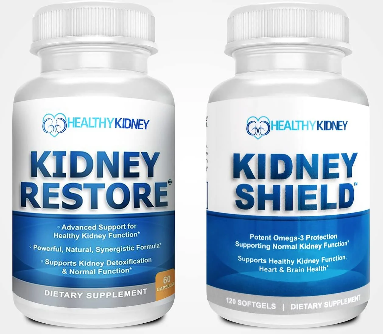 مجموعه دو عددی Kidney Restore و Kidney Shield برای پاکسازی کلیه، حمایت از عملکرد کلیه، سلامت کلیوی و موارد دیگر