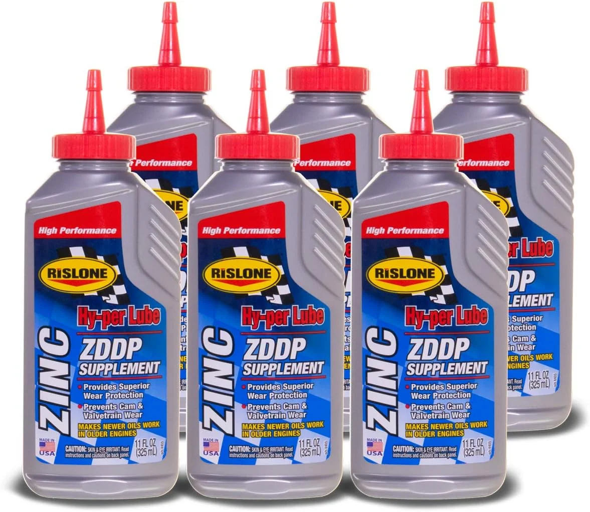 مکمل روغن موتور ریسلون Hy-per Lube Zinc ZDDP مدل 4405-6PK، حجم 325 میلی لیتر، بسته 6 عددی | افزودنی زینک ZDDP واقعی