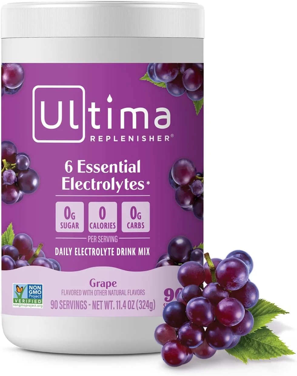محصولات سلامتی Ultima - پودر الکترولیت Replenisher، ۹۰ سروینگ، طعم انگور محصولات سلامتی Ultima - پودر الکترولیت Replenisher، ۹۰ سروینگ، طعم انگور
