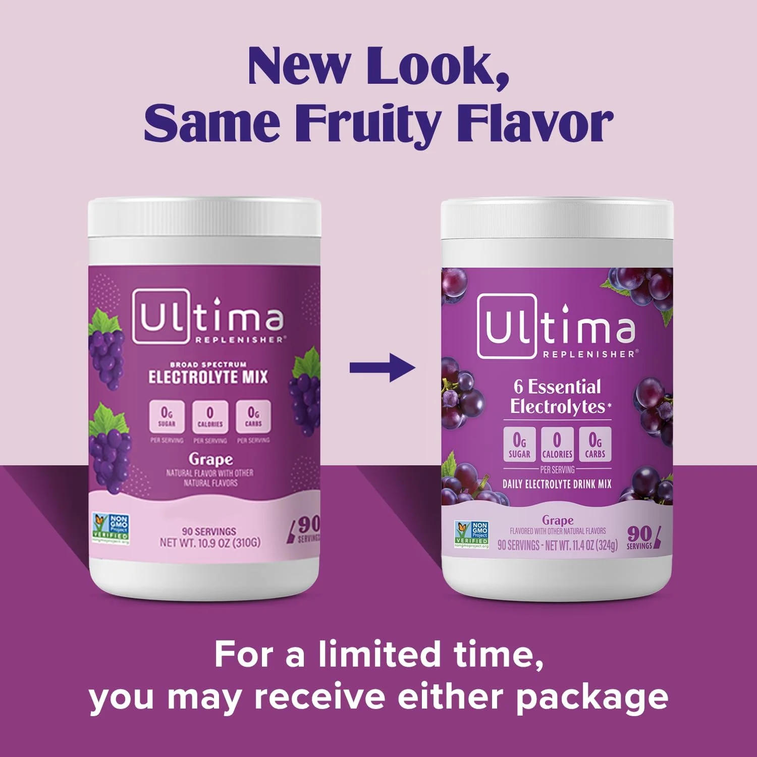 محصولات سلامتی Ultima - پودر الکترولیت Replenisher، ۹۰ سروینگ، طعم انگور محصولات سلامتی Ultima - پودر الکترولیت Replenisher، ۹۰ سروینگ، طعم انگور