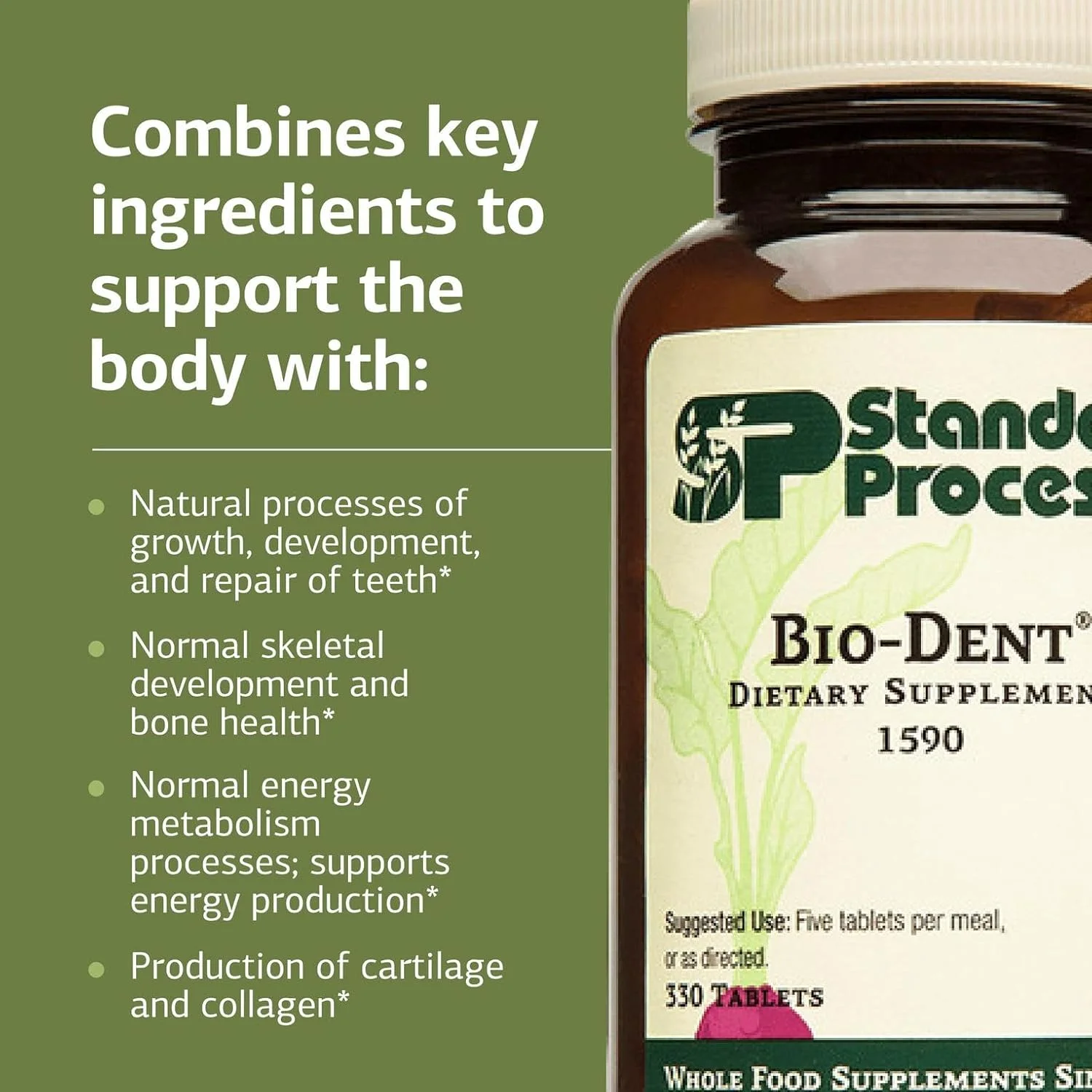مکمل غذایی کامل Bio-Dent از Standard Process Inc. - برای سلامت پوست، عضلات و استخوان - حاوی کلسیم، ریشه شیرین بیان، منگنز، فسفر و موارد دیگر - 330 قرص مکمل غذایی کامل Bio-Dent از Standard Process Inc. - برای سلامت پوست، عضلات و استخوان - حاوی کلسیم، ریشه شیرین بیان، منگنز، فسفر و موارد دیگر - 330 قرص