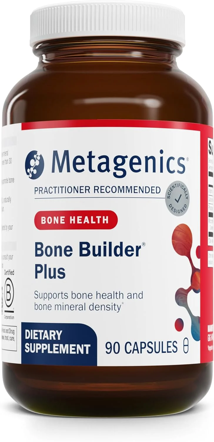 متاژنیکس Bone Builder Plus - مکمل MCHC برای سلامت استخوان* - فرمول با جذب بالا با کلسیم، فسفر و 2000 واحد بین المللی ویتامین D - غیر GMO و بدون گلوتن - 90 کپسول