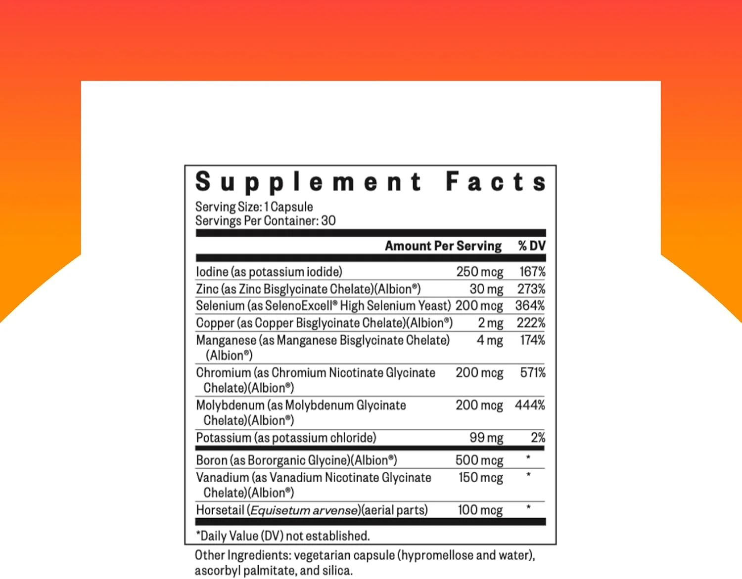 کمپلکس مواد معدنی کمیاب Seeking Health، مکمل 10 ماده معدنی کمیاب ضروری، ید، روی، مس، سلنیوم، منگنز، پتاسیم، عصاره دم اسب، پشتیبانی از سیستم ایمنی، گیاهی (30 کپسول) کمپلکس مواد معدنی کمیاب Seeking Health، مکمل 10 ماده معدنی کمیاب ضروری، ید، روی، مس، سلنیوم، منگنز، پتاسیم، عصاره دم اسب، پشتیبانی از سیستم ایمنی، گیاهی (30 کپسول)