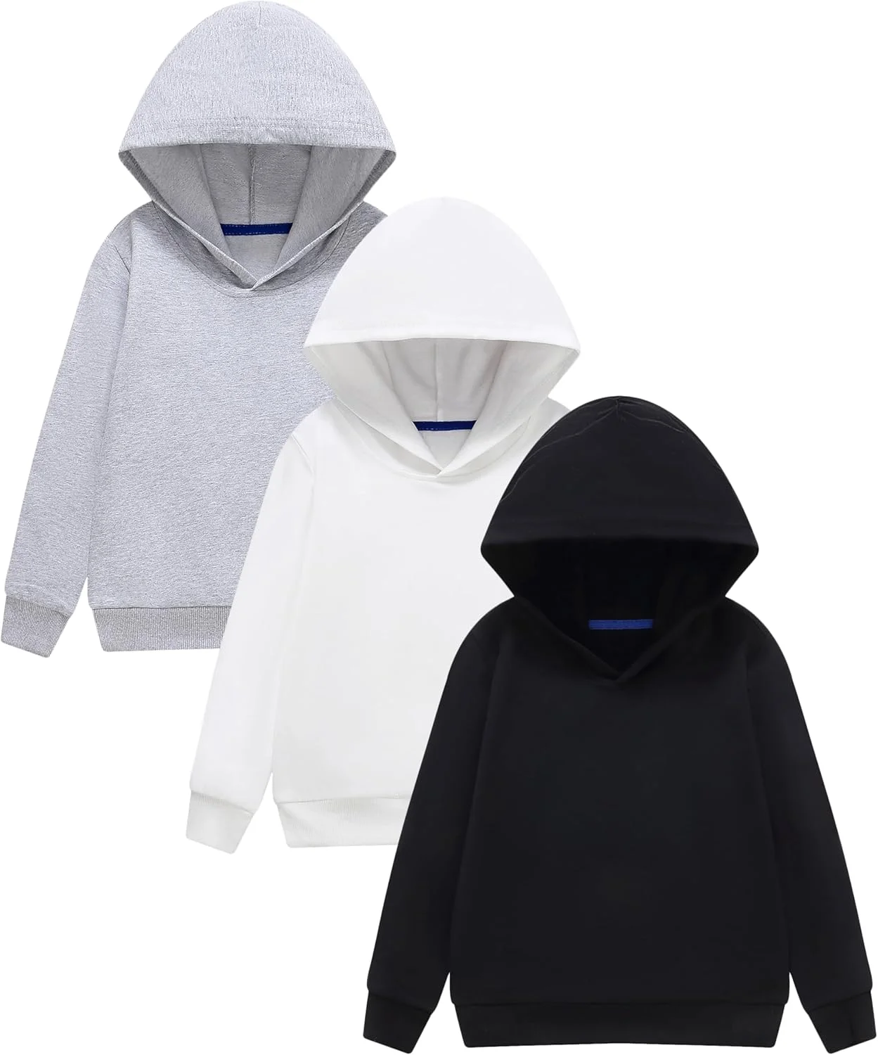 هودی سبک وزن بچگانه GFQLONG، بسته 3 عددی، تاپ های آستین بلند ورزشی پسرانه و دخترانه